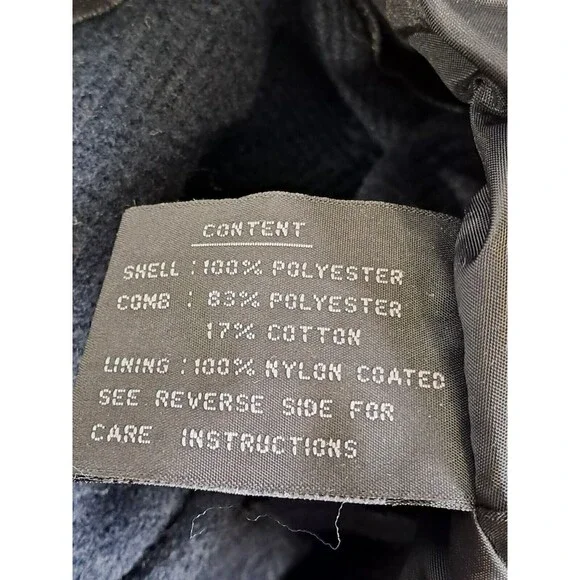 Vintage Fleet Street Black Long Coat Drawstring Waist 80s 90s Retro Womens XL - Picture 12 of 12